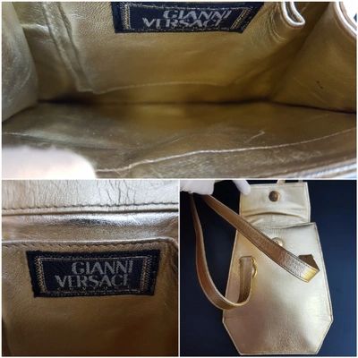 Pre-owned Versace Gold Leather Handbag