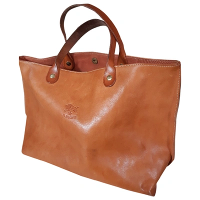 Pre-owned Il Bisonte Ecru Leather Handbag