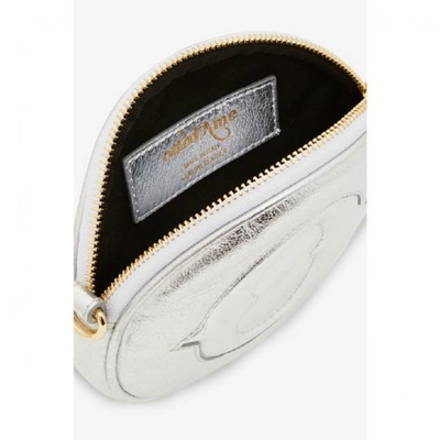 Pre-owned Ottod'ame Leather Clutch Bag In Silver