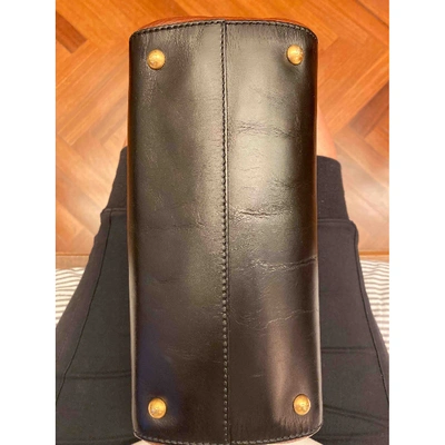 Pre-owned Fendi Silvana Black Leather Handbag