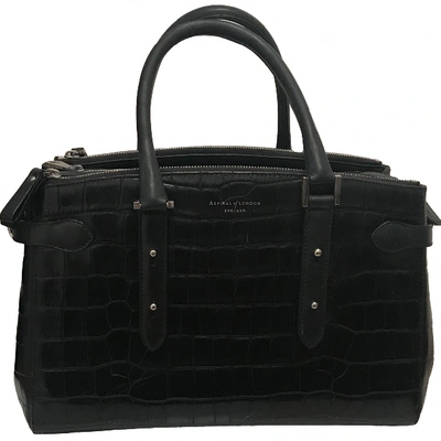 Pre-owned Aspinal Of London Black Leather Handbag