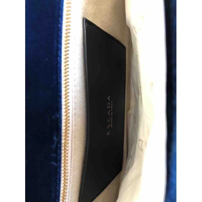 Pre-owned Escada Heart Bag Velvet Clutch Bag In Blue