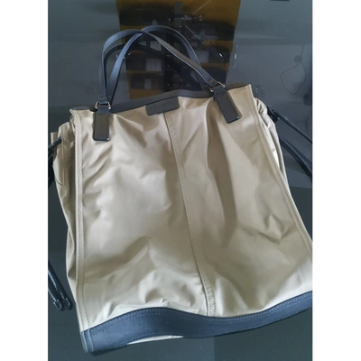 Pre-owned Burberry Tote In Khaki