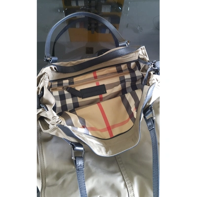 Pre-owned Burberry Tote In Khaki