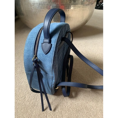 Pre-owned Gucci Marmont Backpack In Blue