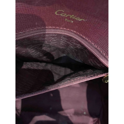 Pre-owned Cartier Burgundy Leather Backpack