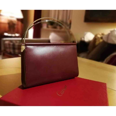 Pre-owned Cartier Trinity Burgundy Leather Handbag