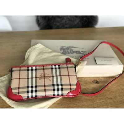 Pre-owned Burberry Beige Cloth Clutch Bag