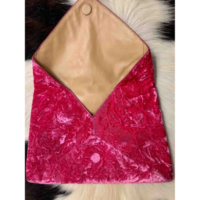 Pre-owned Dries Van Noten Pink Velvet Clutch Bag