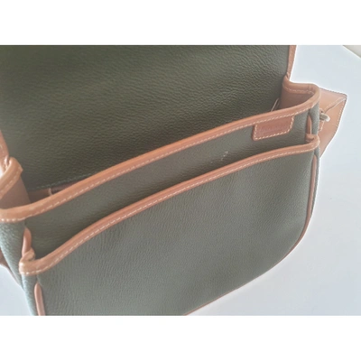 Pre-owned Burberry Tb Bag Green Cloth Handbag
