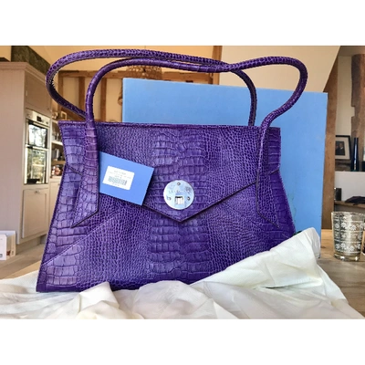 Pre-owned Smythson Purple Leather Handbag