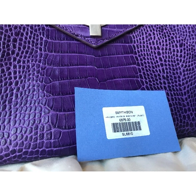 Pre-owned Smythson Purple Leather Handbag