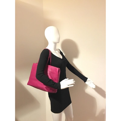 Pre-owned Fendi Carla Selleria Pink Leather Handbag