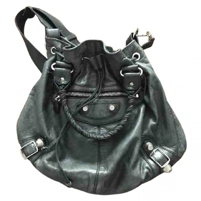 Pre-owned Balenciaga Day  Leather Handbag In Anthracite