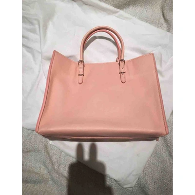 Pre-owned Balenciaga Papier Leather Bag In Pink