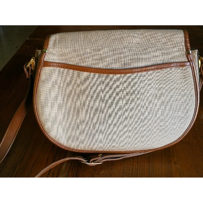 Pre-owned Bruno Magli Beige Linen Handbag