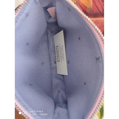 Pochette accessoire clutch bag Louis Vuitton Pink in Denim - Jeans -  25106005