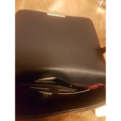 Pre-owned Emporio Armani Blue Leather Handbag