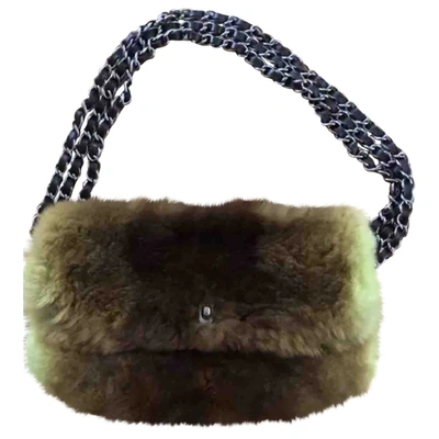 Pre-owned Chanel Green Chinchilla Handbag