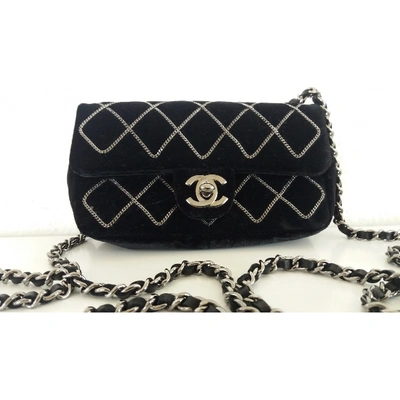 Pre-owned Chanel Timeless/classique Black Velvet Handbag