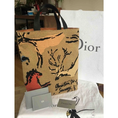 Pre-owned Dior Beige Cotton Handbag