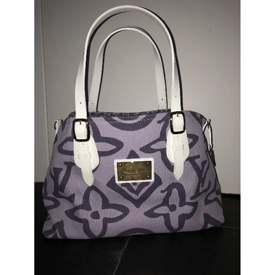 Pre-owned Louis Vuitton Purple Cotton Handbag