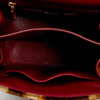 Pre-owned Dolce & Gabbana Welcome Velvet Handbag In Brown