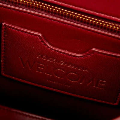 Pre-owned Dolce & Gabbana Welcome Velvet Handbag In Brown
