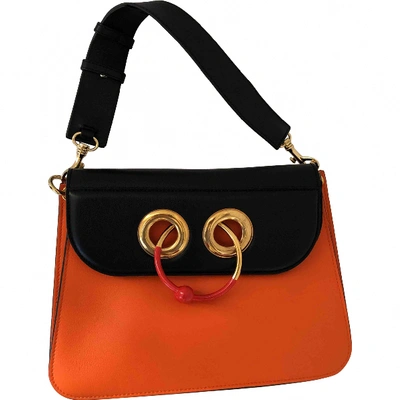 Pre-owned Jw Anderson Pierce Orange Leather Handbag