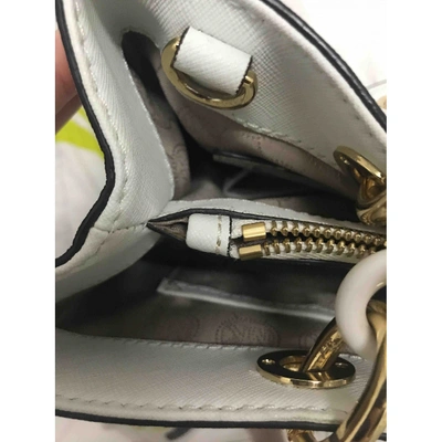 Pre-owned Michael Kors Leather Handbag In White