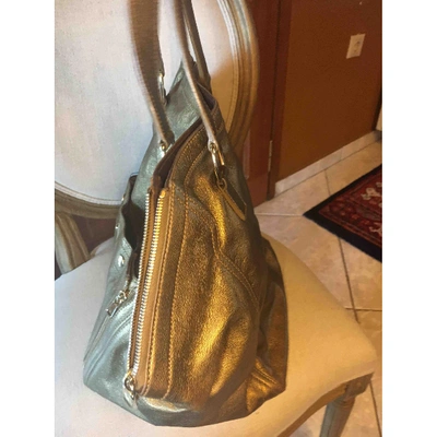 Pre-owned Saint Laurent Leather Handbag In Gold