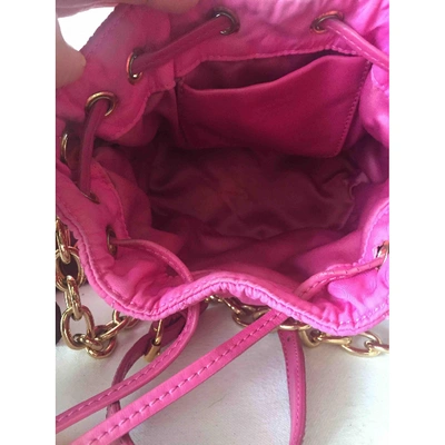 Pre-owned Moschino Cloth Crossbody Bag In Pink