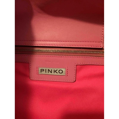 Pre-owned Pinko Leather Handbag In Pink
