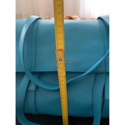 Pre-owned Orciani Turquoise Leather Handbag