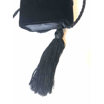 Pre-owned Damiani Velvet Crossbody Bag In Black
