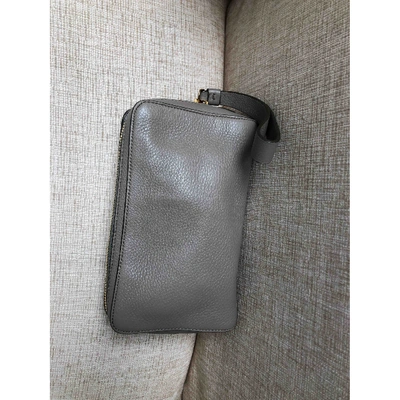 Pre-owned Tom Ford Grey Leather Travel Bag