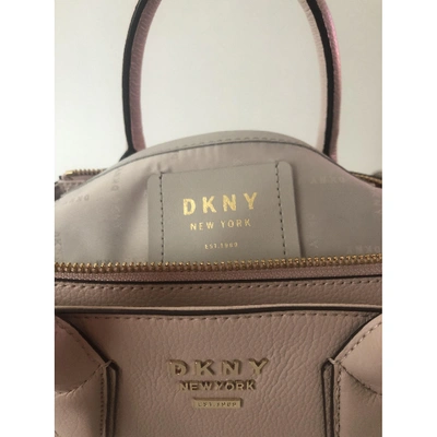 Pre-owned Dkny Pink Leather Handbag