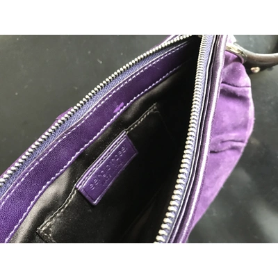 Pre-owned Sergio Rossi Clutch Bag In Purple