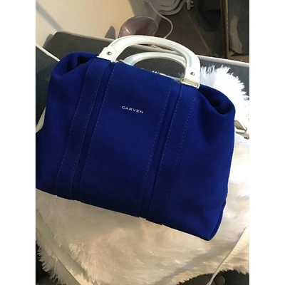 Pre-owned Carven Blue Suede Handbag