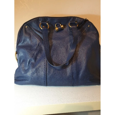 Pre-owned Saint Laurent Muse Leather Handbag In Blue
