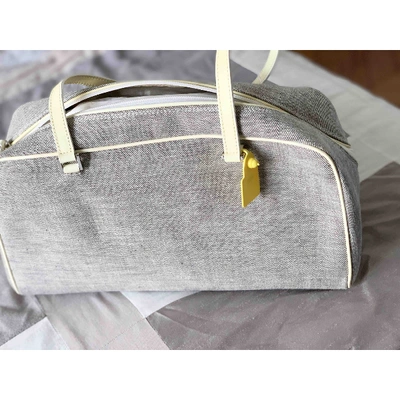 Pre-owned Dior Cloth Handbag In Grey