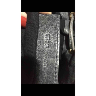 Pre-owned Balenciaga Day  Leather Handbag In Grey