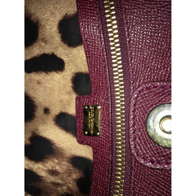 Pre-owned Dolce & Gabbana Burgundy Leather Handbag