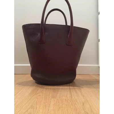 Pre-owned Dolce & Gabbana Burgundy Leather Handbag