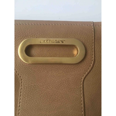 Pre-owned Jimmy Choo Leather Clutch Bag In Brown