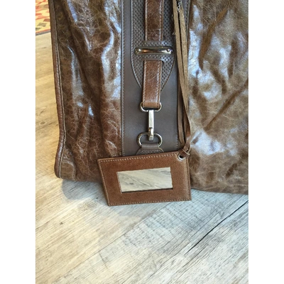 Pre-owned Balenciaga Leather Handbag In Brown