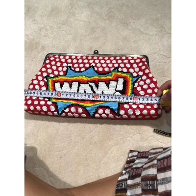 Pre-owned Sarah's Bag Cloth Clutch Bag In Red