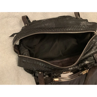 Pre-owned Chloé Black Python Handbag