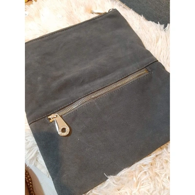 Pre-owned Mulberry Grey Suede Clutch Bag