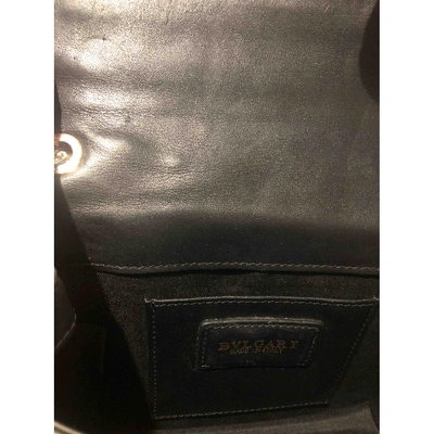 Pre-owned Bulgari Serpenti Grey Patent Leather Clutch Bag